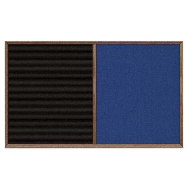 United Visual Products Slim Style Indoor Enclosed Corkboard, 18", UV501SC-SATIN-MEDGRY UV501SC-SATIN-MEDGRY - main